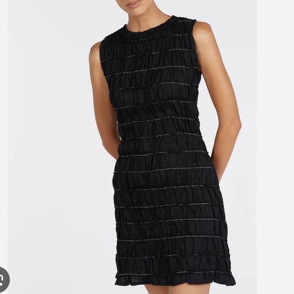 DISSH NWT Black Linen Mini Dress - Picture 1 of 4